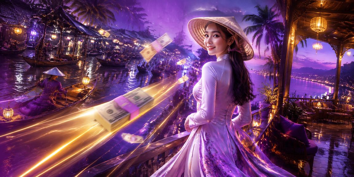 Khung cảnh sòng bạc và cá cược tại Việt Nam, ánh sáng neon xanh lá